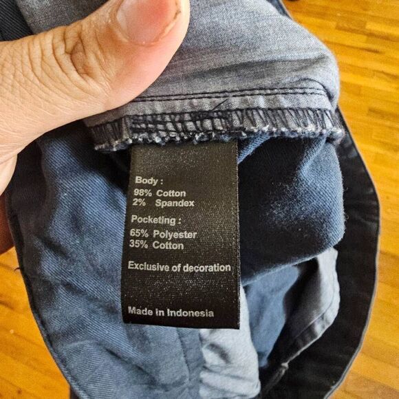 Flint and Tinder Shorts Mens 36 Blue Khaki Chino Pockets - Picture 5 of 6